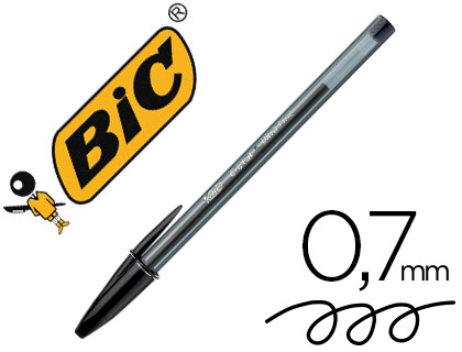 Bolígrafo Bic Cristal ultrafine tinta negra